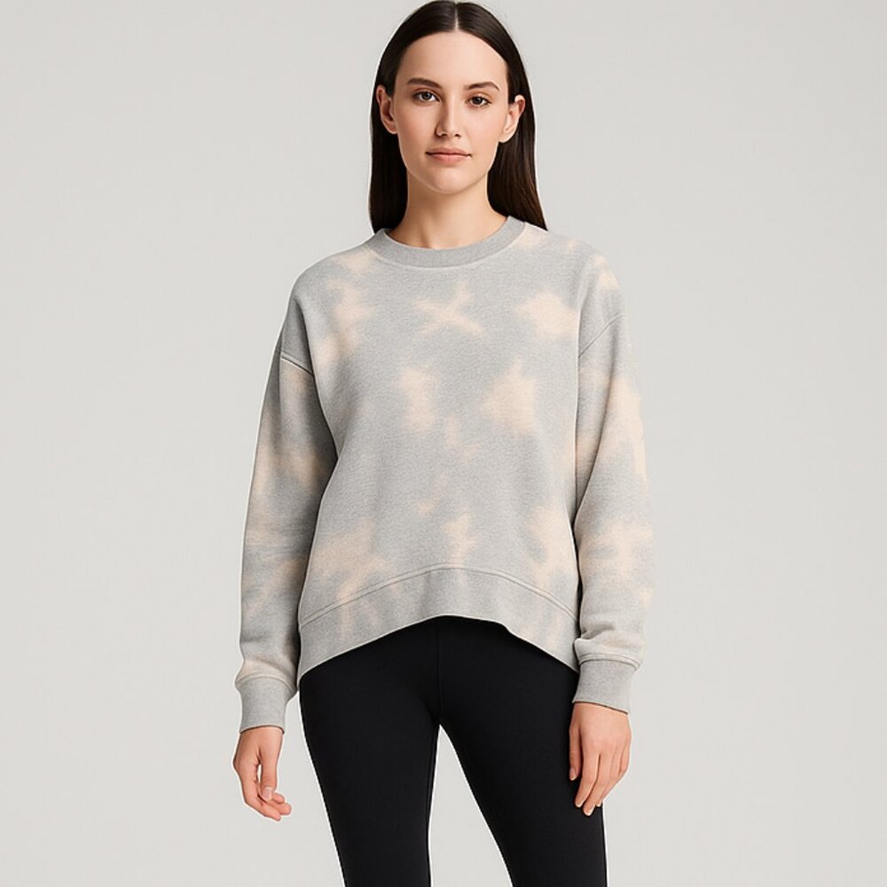 Aritzia‎ TNA Bleach-Dyed Pullover Sweater Grey Size Small
